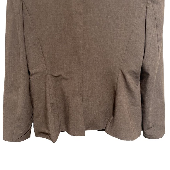 Calvin‎ Klein Women's Brown One Button Closure Padded Blazer Size 12 - Picture 10 of 12